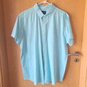 Patagonia Bluffside Cotton Light Blue Short Sleeve Casual Button Down Shirt XXL